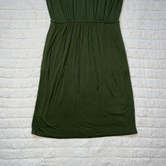 Banana Republic Olive Green Sleeveless Comfy Drawstring Dress - Picture 4 of 10